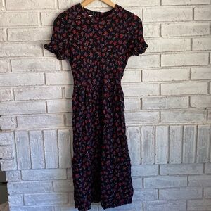 Vintage Betsy’s Things floral midi dress size M